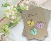 Handgemachte Schmetterling Karte aus Kraftpapier