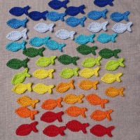 Mini Fisch Häkelapplikation in Wunschfarbe 13