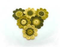 Handgemachte Häkelblumen im 6er Set, 5 cm 2