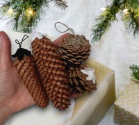 Natürliche Weihnachtsdeko - Zapfen als Weihnachtsbaumschmuck 5