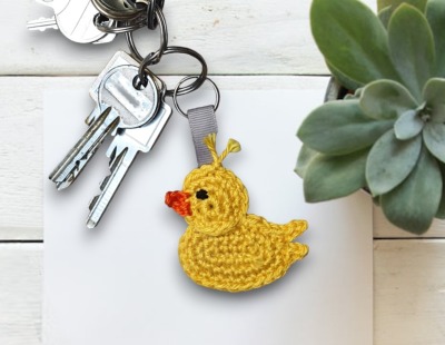 Handgemachter Schlüsselanhänger Ente - Verziere deinen Schlüsselbund oder deine Tasche mit diesem
