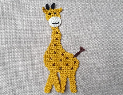 Giraffe Häkelapplikation 15 cm - Giraffen-Applikation zum aufnähen