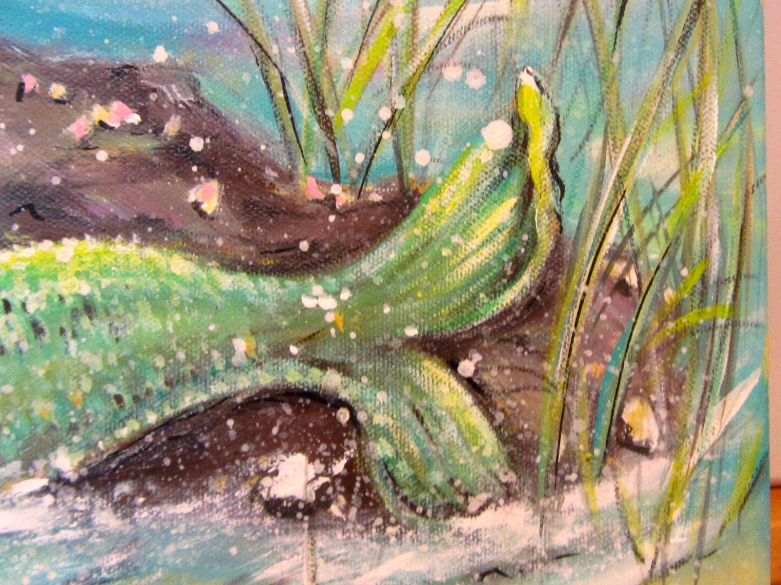 CARIBBEAN MERMAID - Acrylbild mit Meerjungfrau am Strand 60cmx60cm - Christiane Schwarz 7