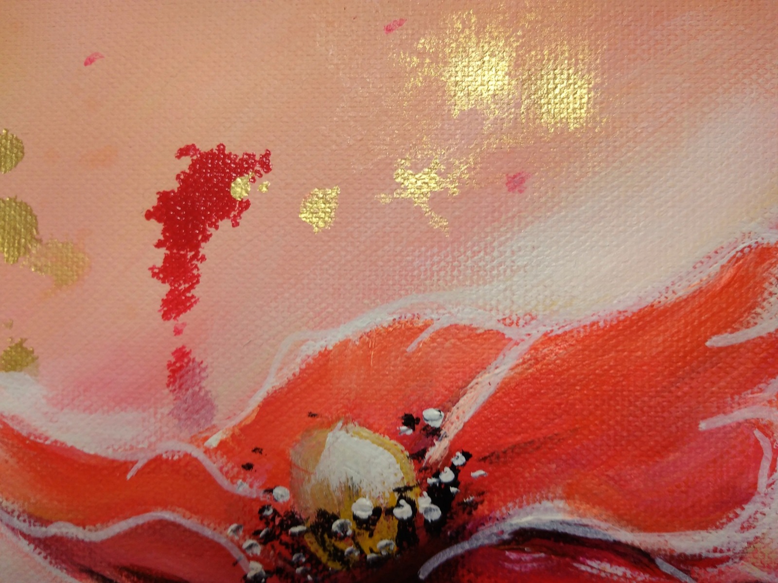 MOHNBLÜTEN - Bild mit Mohnblumen auf Leinwand 30cmx30cmx3,6cm von Christiane Schwarz 6