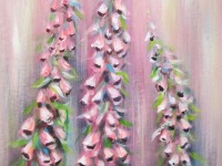 FOXGLOVES - abstraktes, handgemaltes Acrylgemälde mit Fingerhüten von Christiane Schwarz 4