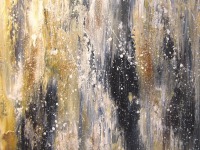 Acrylgemälde CARAMEL DREAMS - wunderschönes abstraktes Wandbild mit champagnerfarbigen