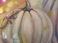 MAGICAL PUMPKINS - surrealistisches, herbstliches Bild mit Kürbissen und Eidechse 50cmx40cm 7