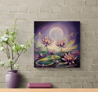 THE GLOW OF THE WATER LILIES - mystisches Kunstwerk mit Seerosen von der Künstlerin Christiane