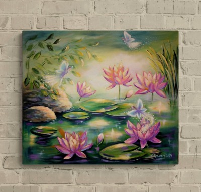 FAIRY POND - mystisches Acrylgemälde auf Leinwand von der Künstlerin Christiane Schwarz