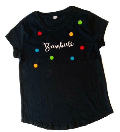 KIDS T-Shirt Bambule - Kinder-Shirt schwarz bunte Punkte