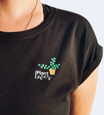 T-Shirt Plant Lover - T-Shirt schwarz Pflanze