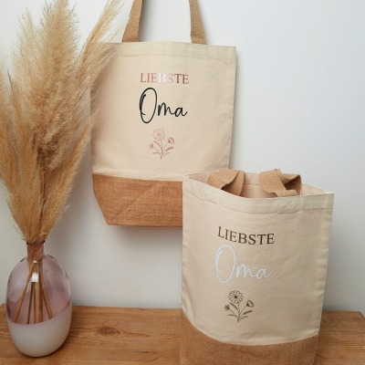 JUTE SHOPPER OMA - Tasche für die liebste Oma