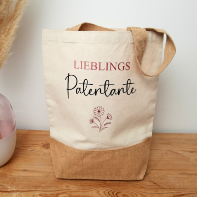 JUTE SHOPPER PATENTANTE - Tasche für die Lieblings Patentante