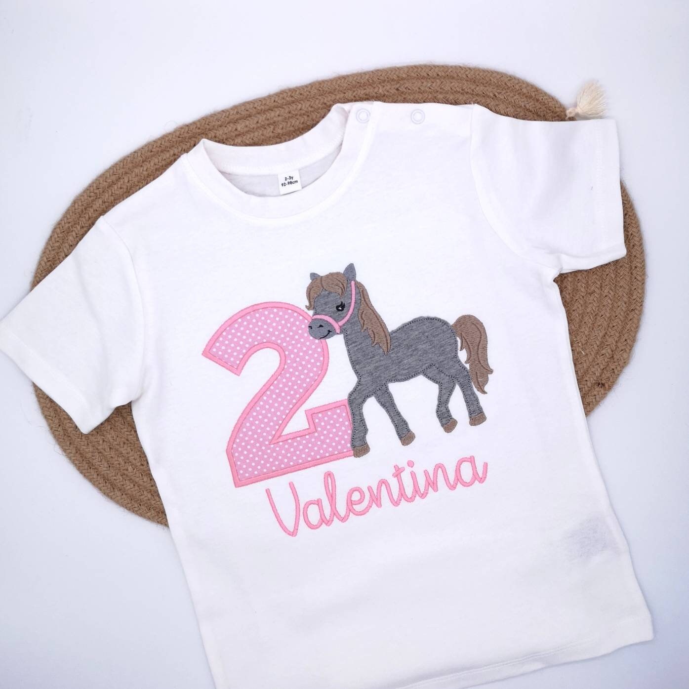 Pferde Geburtstagsshirt ( 2. bis 9. Geburtstag) - Outfit Kindergeburtstag  Pferde, Geburtstagsshirt Mädchen bestickt | Online Shop | Evabestickt