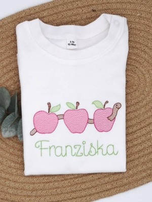 Babyshirt Äpfelchen Newborn bis 2 Jahre - Babyshirt personalisierbar