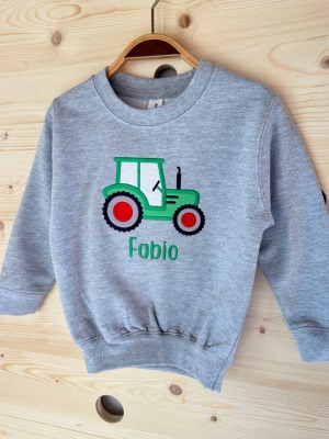 Traktor Pullover - Geburtstagspullover, Kinderpulli mit Traktor Motiv