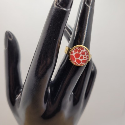 Giraffe - Ring Cabochon 12mm gold