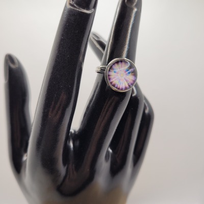 Purple Shine - Ring Cabochon 12mm silber