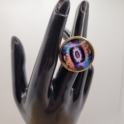 Space - Ring Cabochon 25mm gold