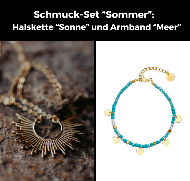 Schmuck-Set Sommer Halskette und Armband