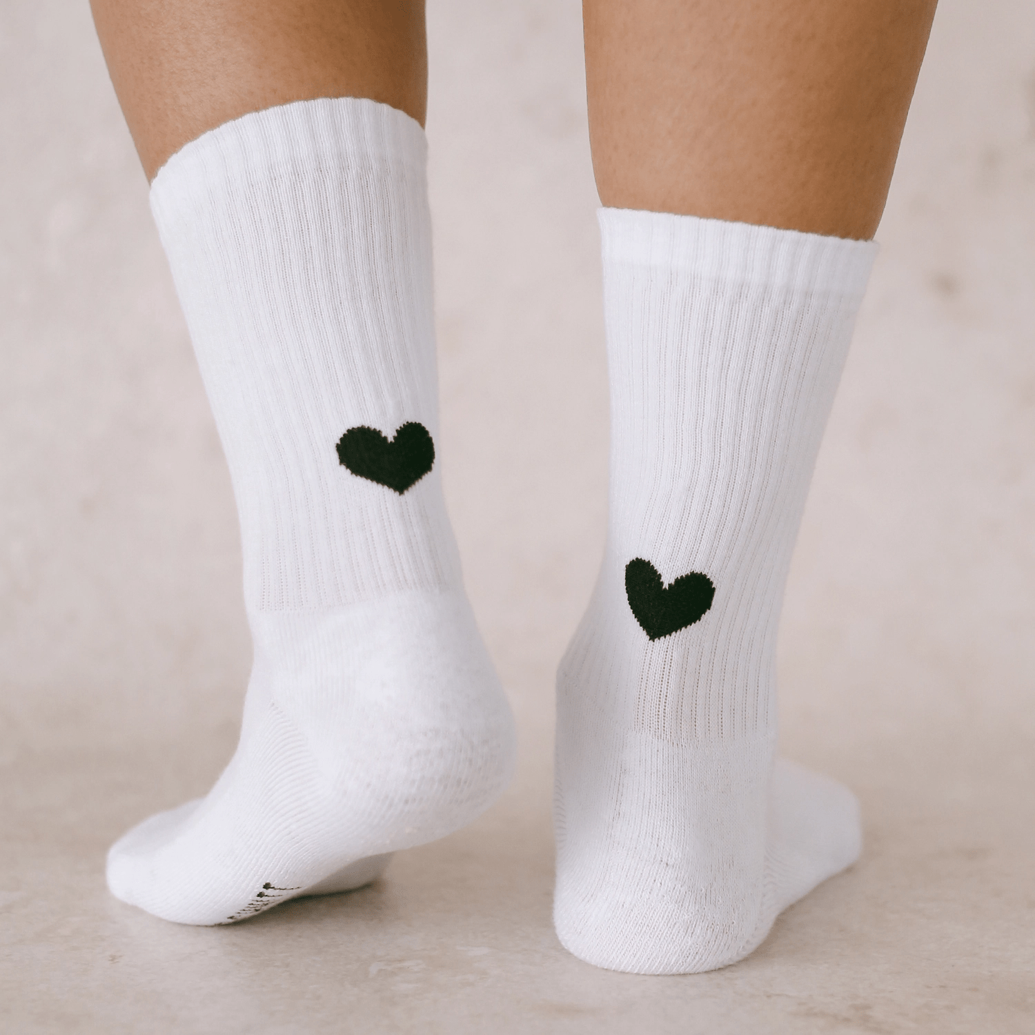 Socken Herz weiße Tennissocken mit Herz Symbol