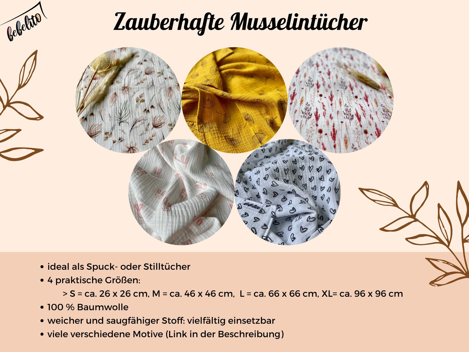 Musselintuch Floral 4