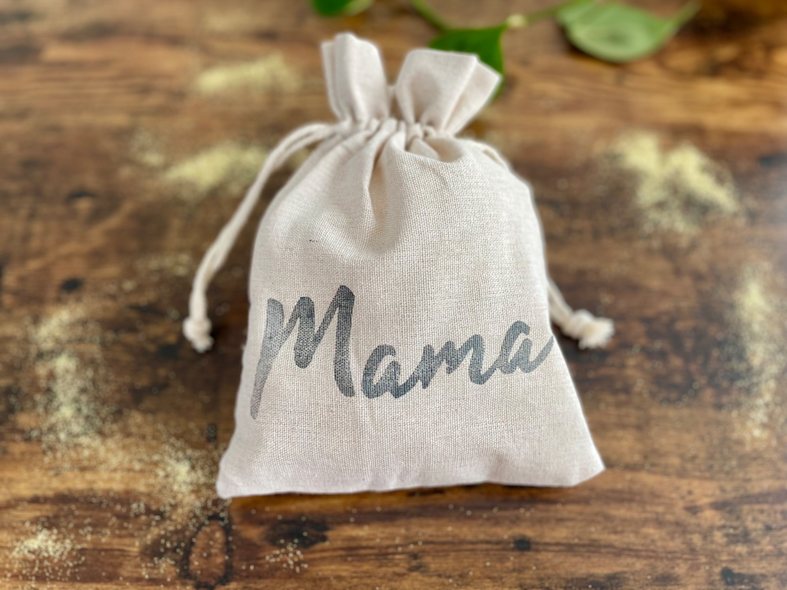 Leinensäckchen Mama | Geschenkbeutel Stoff