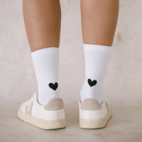 Socken Herz weiße Tennissocken mit Herz Symbol 2