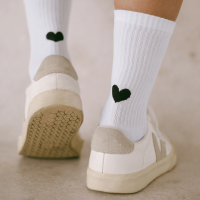 Socken Herz weiße Tennissocken mit Herz Symbol 4