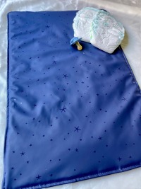 Wickelunterlage abwaschbar wasserdicht Sterne blau 2