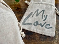 Leinensäckchen My Love | Geschenkbeutel Stoff 2