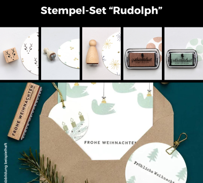 Stempel-Set Rudolf - Gestalte deine kreativen Weihnachtskarten einfach selbst