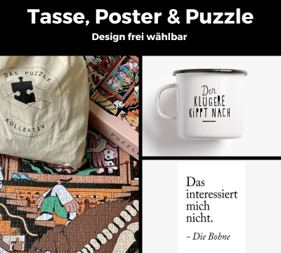 Individualisierbares Geschenk-Set Tasse, Poster, Puzzle - Welcher Style passt du dir