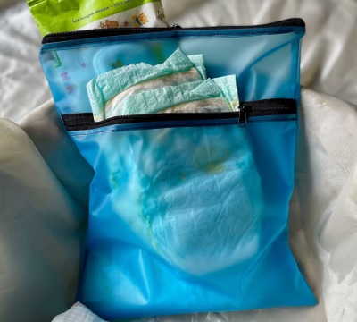 Wetbag Nasstasche Blau Größe L-XL - Handgefertigt in Deutschland
