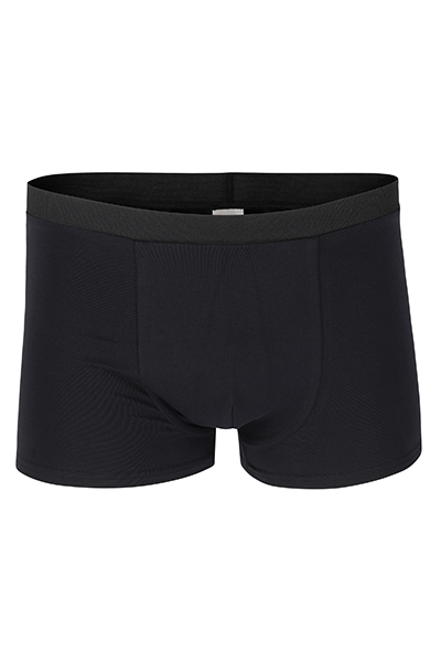 Organic men s trunk boxer shorts, black