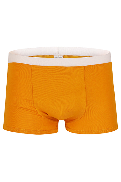 Organic men s trunk boxer shorts saffron