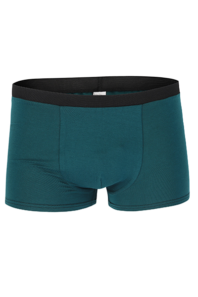 Organic men s trunk boxer shorts, smaragd