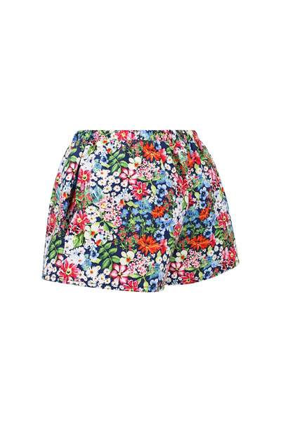 Organic women s shorts Smilla flowers allover