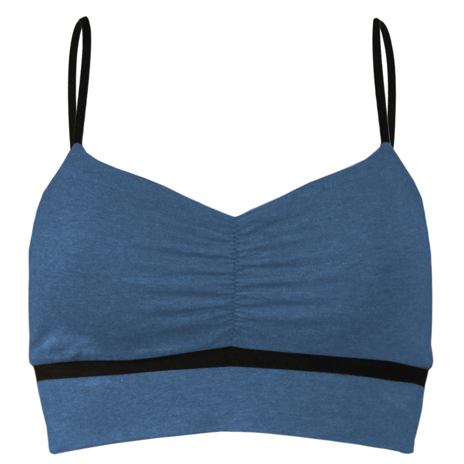 Organic bustier Yoga tinged in blue