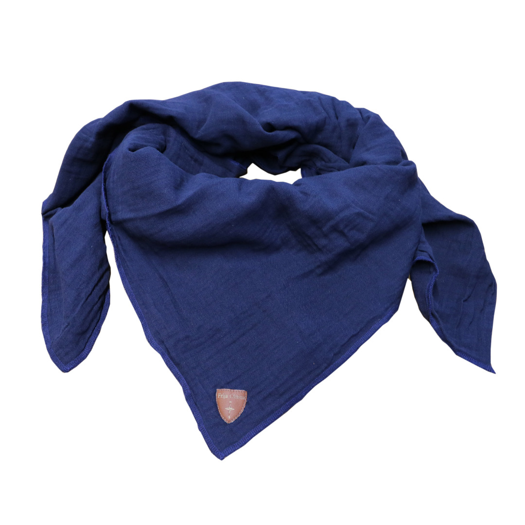 Musselin-Cloth/ Mull-Bandanna Skarna dark blue