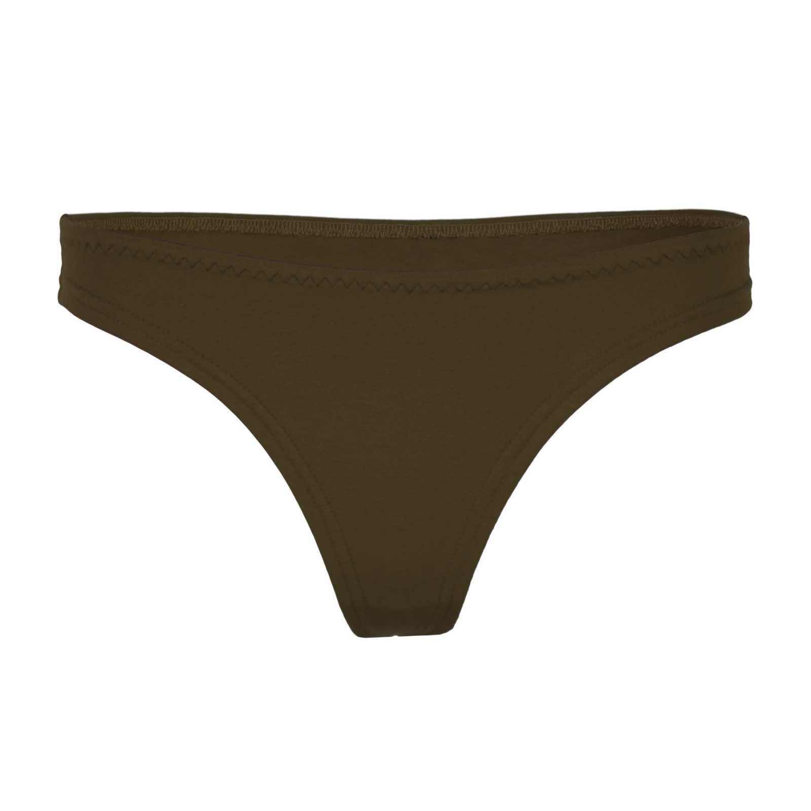 Organic thong Pur uni forest green
