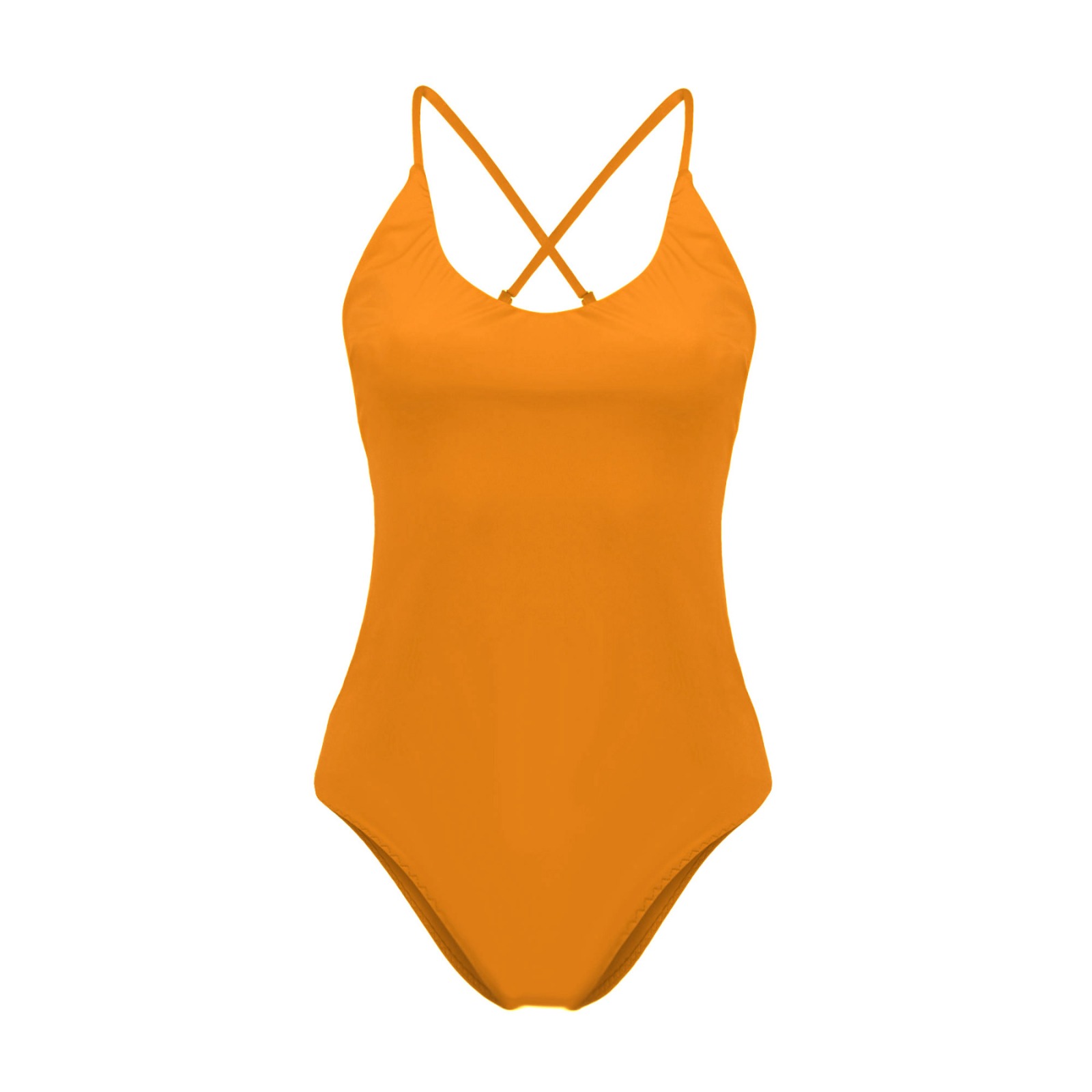 Recycling swimsuit Frøya, mango yellow