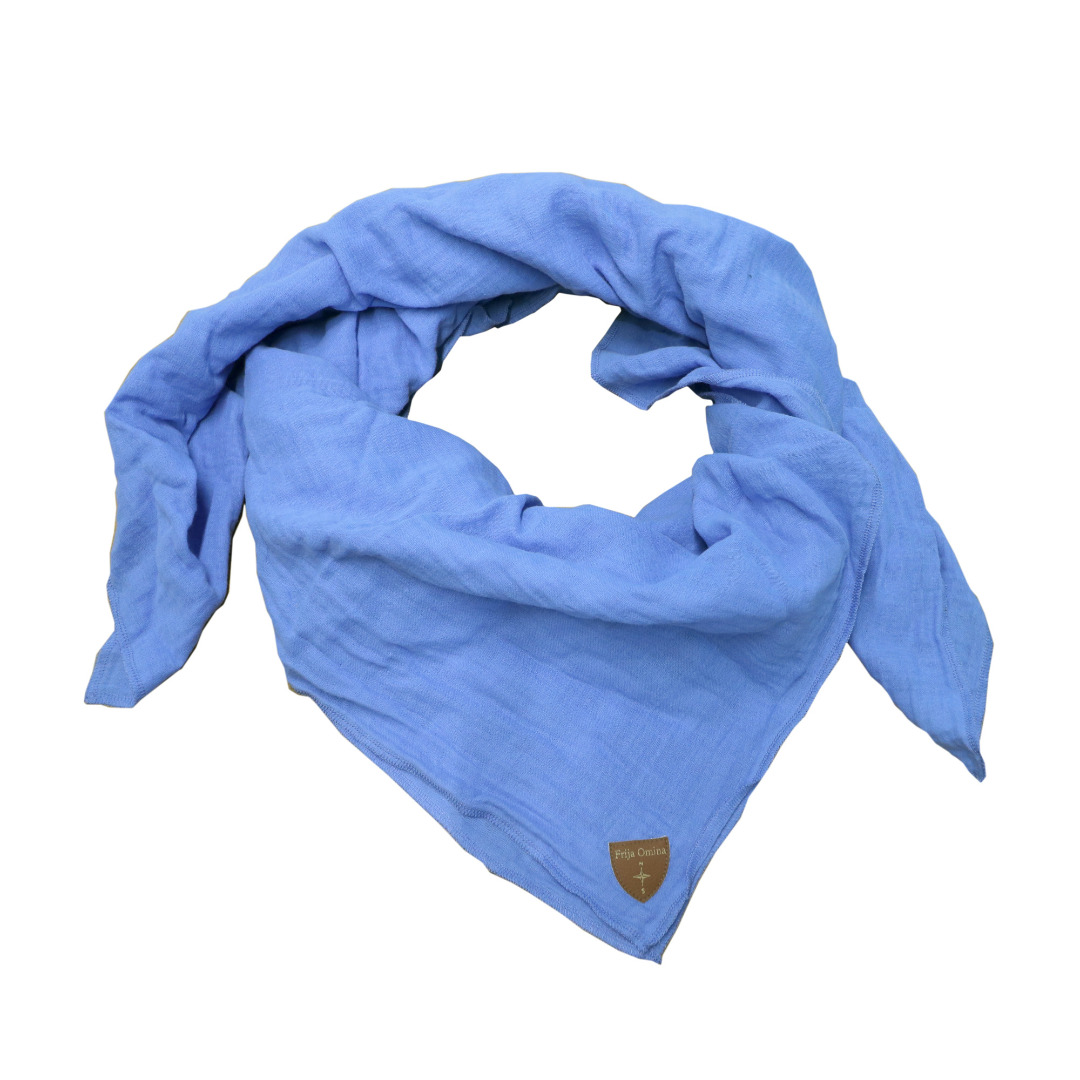 Musselin-Cloth/ Mull-Bandanna Skarna light blue