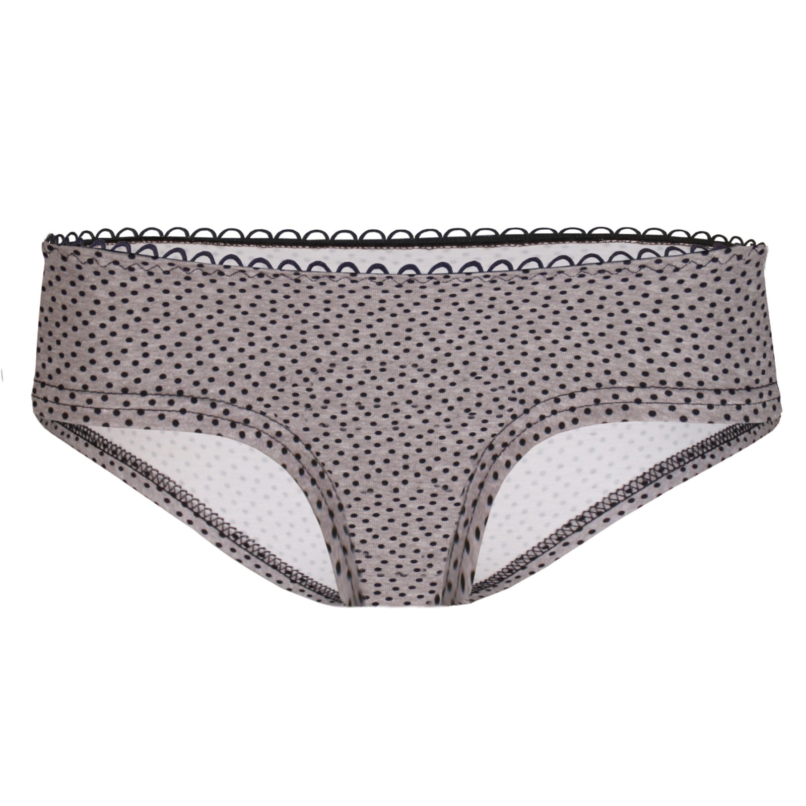Bio hipster panties Muster dotted tinged in grey grey