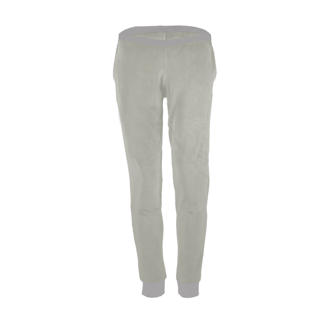 Organic velour pants Hygge tinged in light grey