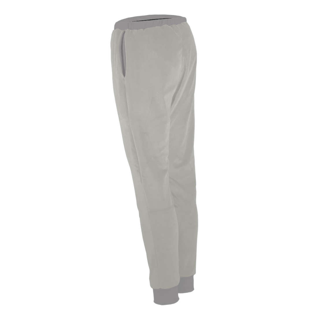 Organic velour pants Hygge tinged in light grey 2