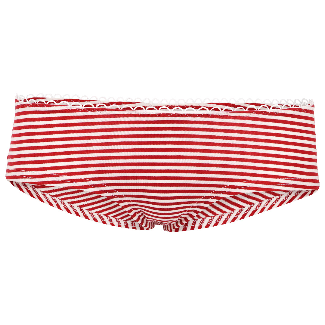 Bio hipster panties, red white stripes