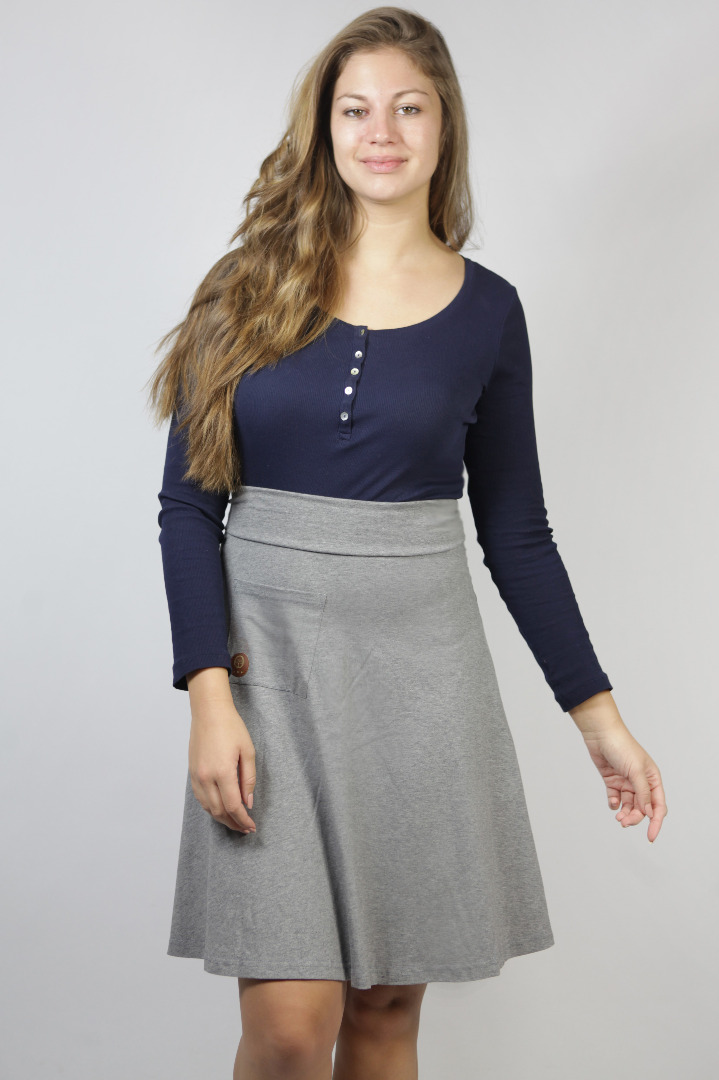 Organic skirt Welle lang, tinged in grey 2