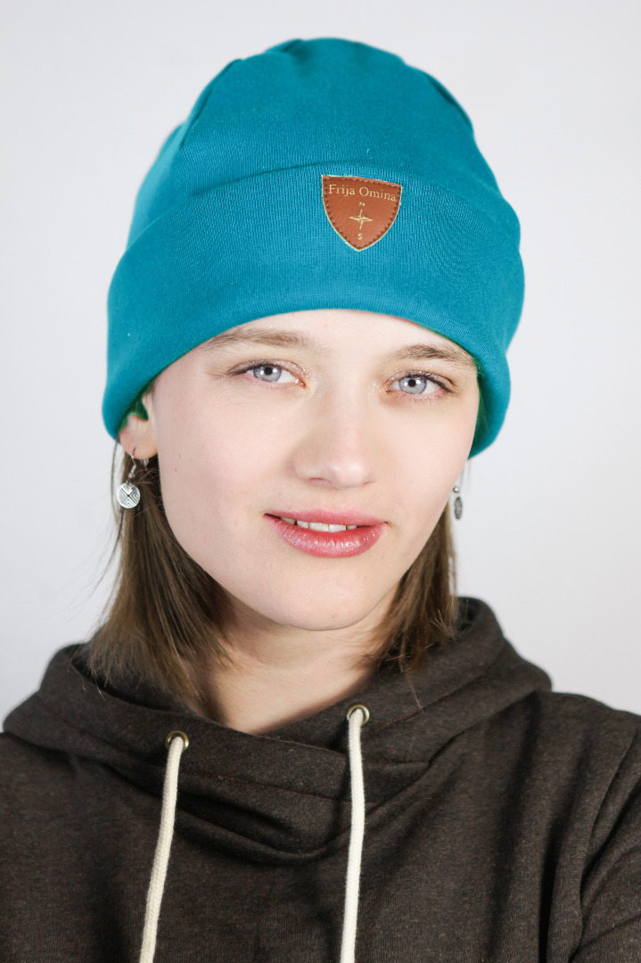 Sustainable beanie hat Basel, bluebottle