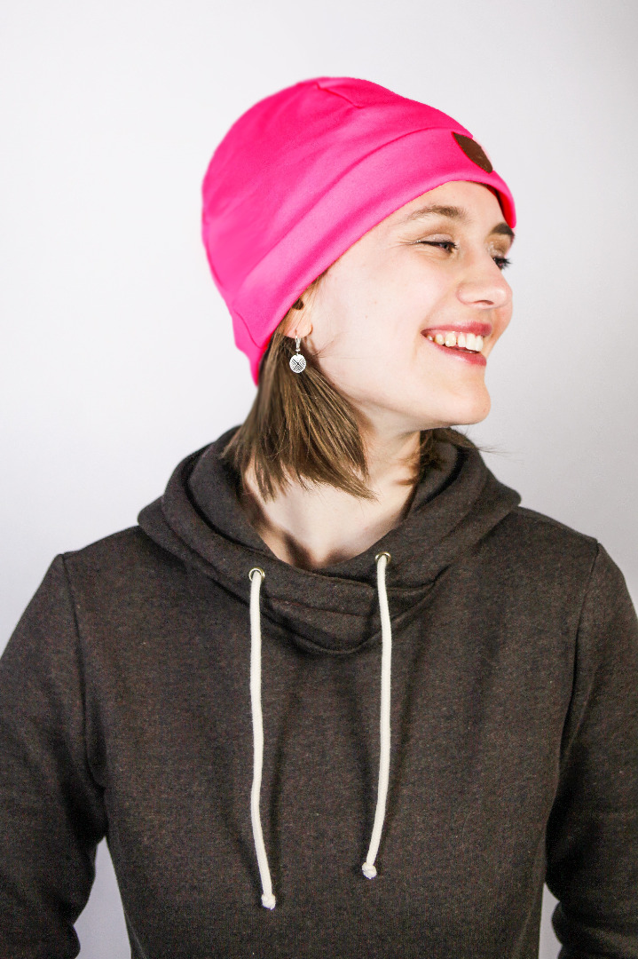 Sustainable beanie hat Basel, pink